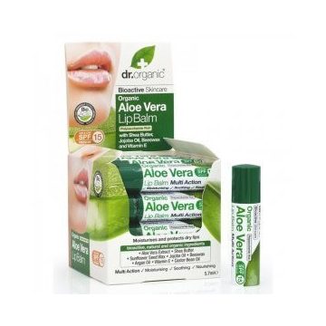 Bio-Lippenbalsam mit Bio-Aloe Vera und Pfefferminzöl 5,7 ml