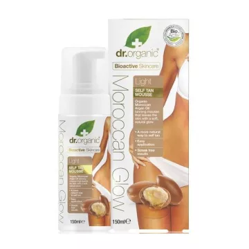   Dr.Organic Moroccan Glow Selbstbräunender Schaum - dunkel 150 ml