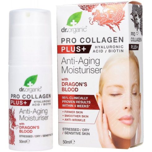 dr.Organic Pro Collagen Anti-Aging Feuchtigkeitscreme mit Dragonwood-Extrakt 50ml