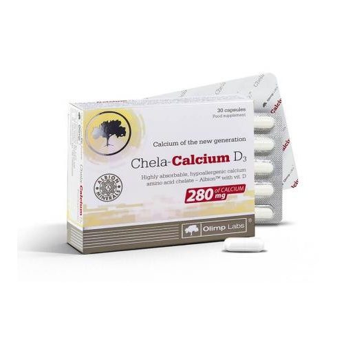 Olimp Labs® Chela Calcium + D3® - Weltweit patentiertes chelatisiertes organisches Calcium, das auf zellulärer Ebene absorbiert wird.