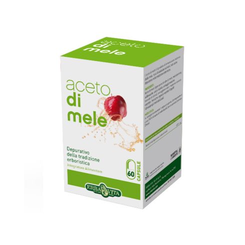 ErbaVita® Apfelessigkapseln im Vcaps®-Etui - Hohe Dosis und schnelle Absorption. Gewichtsverlust, alkalisierend!
