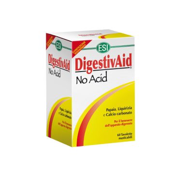   ESI® No Acid Large 60-Korn-Packung - Natürliches Säurebindemittel, Alkalisierungsmittel. Sodbrennen, Blähungen. 60x